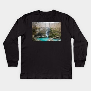 Waterfall on Kozjak River Kids Long Sleeve T-Shirt